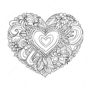 Inima Eleganta Stralucitoare Pagina De Colorat 72109-15932