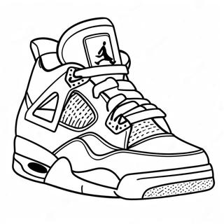 Desene De Colorat Cu Adidasi Jordan 4 Stilati 72214-16021