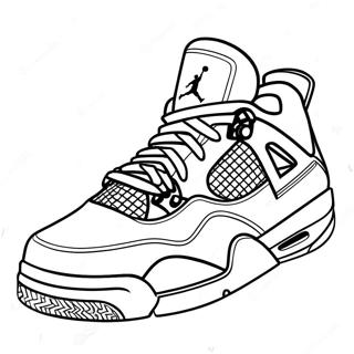Desene De Colorat Cu Adidasi Jordan 4 Stilati 72214-16023