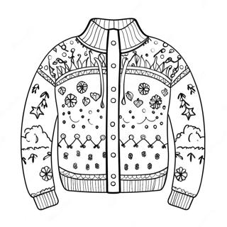 Pagina De Colorat Cu Pulover Confortabil De Iarna 72239-16038