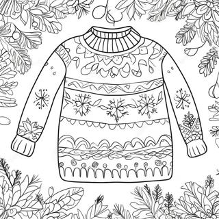 Pagina De Colorat Cu Pulover Confortabil De Iarna 72239-16040