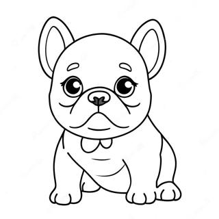 Pagina De Colorat Cu Catel Bulldog Francez Dragut 72337-16110