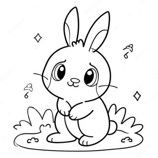 Pagini De Colorat Cu Un Iepuras Anime Kawaii Jucaus 72390-16157