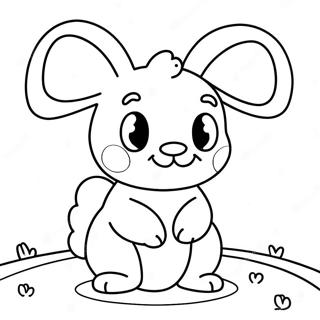 Pagini De Colorat Cu Un Iepuras Anime Kawaii Jucaus 72390-16158