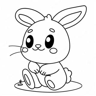 Pagini De Colorat Cu Un Iepuras Anime Kawaii Jucaus 72390-16160