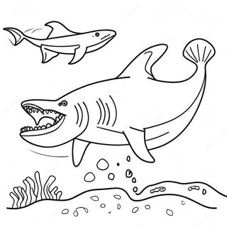 Megalodon Desene De Colorat