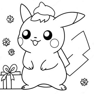 Pagina De Colorat Pikachu De Craciun 72671-16365