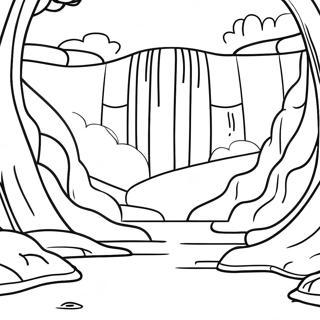 Pagina De Colorat Cascada Majestuoasa 72726 16420