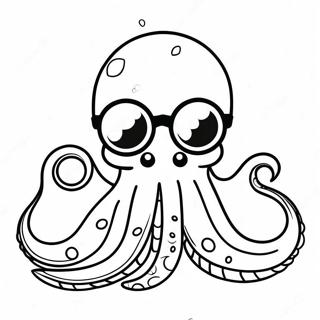 Pagina De Colorat Kraken Adolescent Dragut Cu Ochelari De Soare 72750-16432