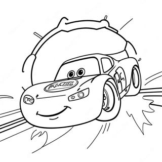 Pagina De Colorat Lightning Mcqueen In Curse 7277-603