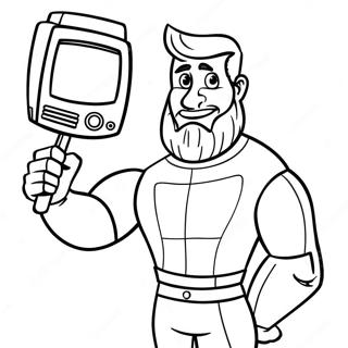 Pagini De Colorat Titan Tv Man Tinand O Telecomanda 72909-16561