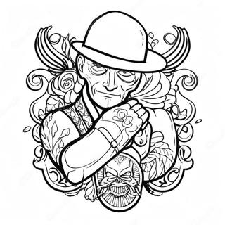 Pagini De Colorat Cu Tatuaje Gangsta Desene De Colorat