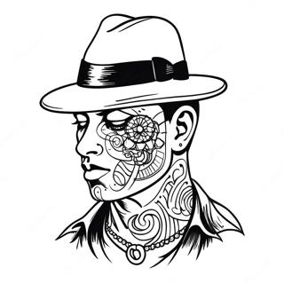 Pagini De Colorat Cu Tatuaje Gangsta Desene De Colorat