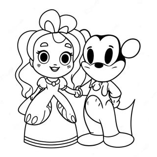 Pagini De Colorat Cu Cupluri Adorabile Disney 72983-16611