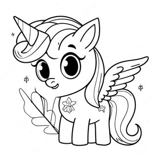 Pagini De Colorat Cu Alicorn Dragut Cu Coama Stralucitoare 73112 16716