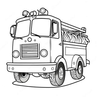 Pagina De Colorat Cu Camionul De Pompieri Dragut 73293-16854