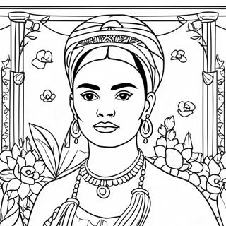 Frida Kahlo Desene De Colorat