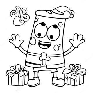 Pagina De Colorat Spongebob Craciun 73932-17347