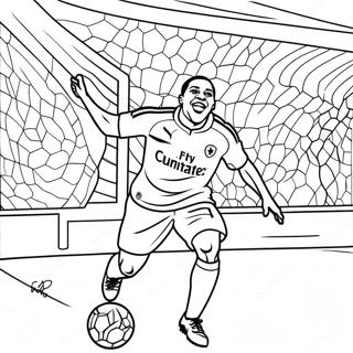 Pagina De Colorat Mbappe Marcand Un Gol 73985-17393