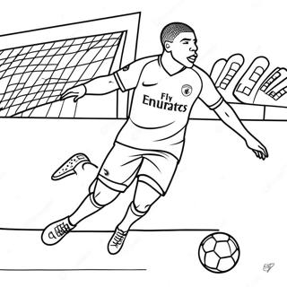 Pagina De Colorat Mbappe Marcand Un Gol 73985-17396