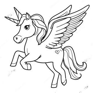 Pagini De Colorat Cu Pegasus Majestuos Zburand 74112 17492