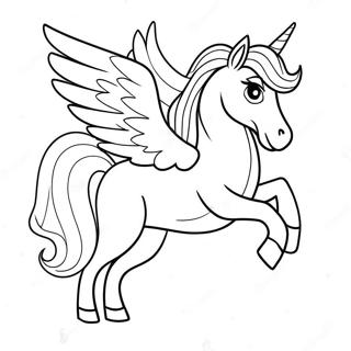 Pagini De Colorat Cu Pegasus Elegant La Apus 74114 17497