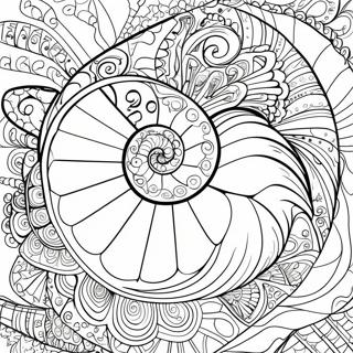 Pagini De Colorat Cu Scoici Spirale Complicate 74139-17513