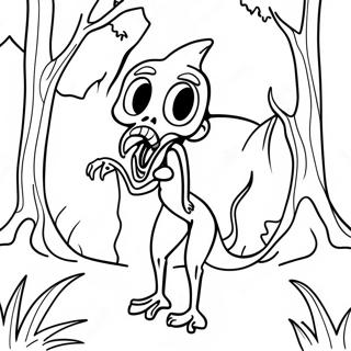 Pagini De Colorat Cu Siren Head In Padure 74164-17529