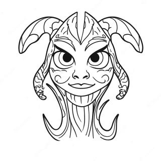 Pagini De Colorat Cu Siren Head Si Ochi Stralucitori 74165 17534