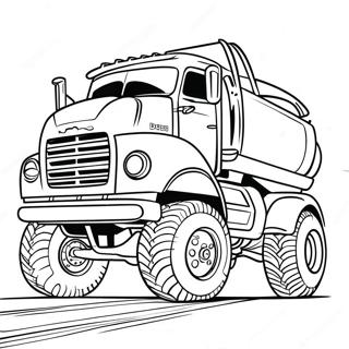 Pagini De Colorat Cu Camion Diesel Ridicat In Actiune 74317-17656