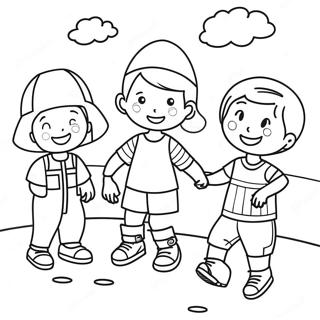 Pagina De Colorat Copii Activi 74420-17733