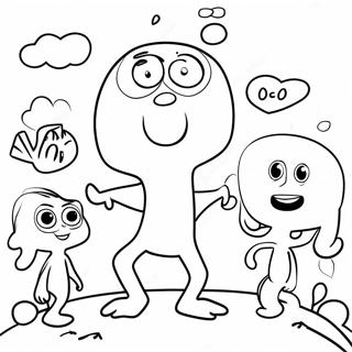 Pagini De Colorat Cu Personajul Nesfarsit Si Prietenii 74471-17778