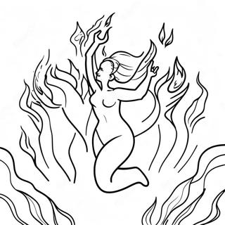 Pagina De Colorat Cu Flacari Dansante 74598-17874