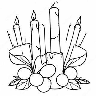 Pagina De Colorat Cu Lumanari Festive Kwanzaa 74623-17889