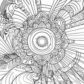 Pagina De Colorat Cu Iluzie Optica Geometrica 74728-17979