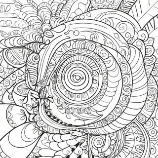 Pagina De Colorat Cu Iluzie Optica Fantezista 74729-17982