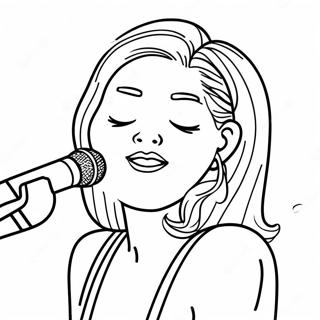 Pagini De Colorat Cu Karol G Cantand Intr Un Microfon 74831 18063