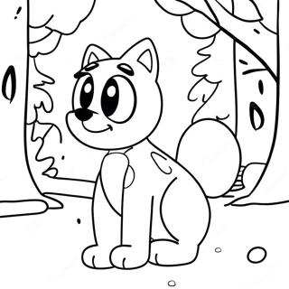 Bluey De Crăciun Pagini de colorat