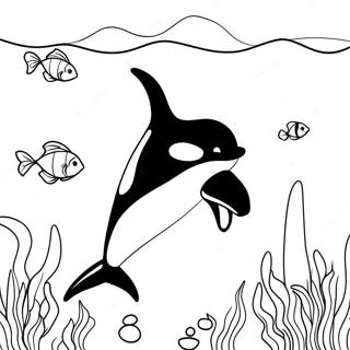 Pagini De Colorat Cu Orca Draguta Inotand 75756 18772