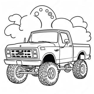 Camion Ford Ridicat Pagini de colorat