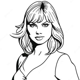 Pagina De Colorat Taylor Swift In Tinuta Intunecata 75910-18890