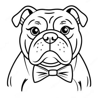 Pagini De Colorat Cu Bulldog Cu Papion 76093-19037