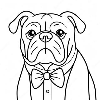 Pagini De Colorat Cu Bulldog Cu Papion 76093-19038