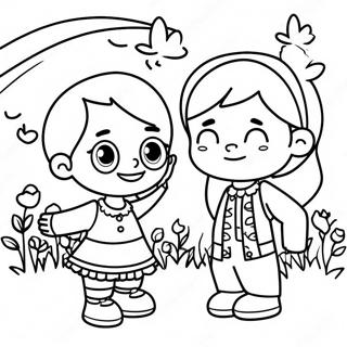 Pagini De Colorat Cu Copii Recunoscatori 76245-19155