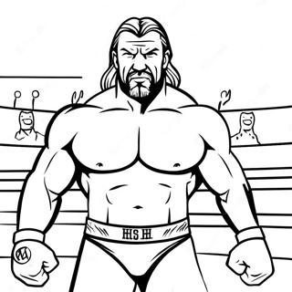 Pagini De Colorat Triple H In Ring 76450-19324