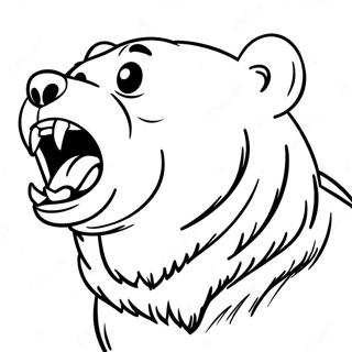 Pagina De Colorat Cu Ursul Culoare Maro Racnind 76732-19543