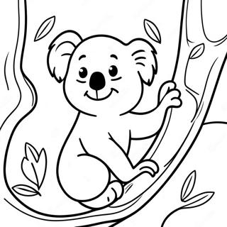 Pagina De Colorat Koala Urcand Intr Un Copac 76883-19658