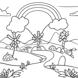 Pagini De Colorat Cu Peisajul Dulce Din Candyland 77268 19937