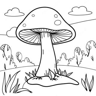 Peisaj Cu Ciuperci Gigante Desen De Colorat 7756 199