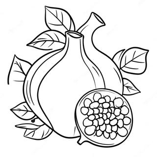 Pagini De Colorat Cu Rodie Colorata Pentru Rosh Hashanah 77656 20241